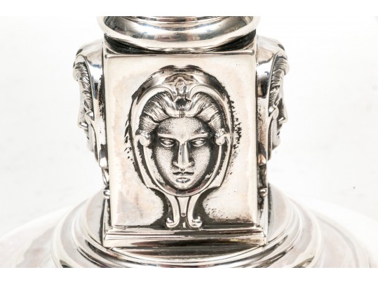 Wm. Gale/Dominick & Haff Stunning Sterling Antique Greek Revival Footed Pedestal Bowl