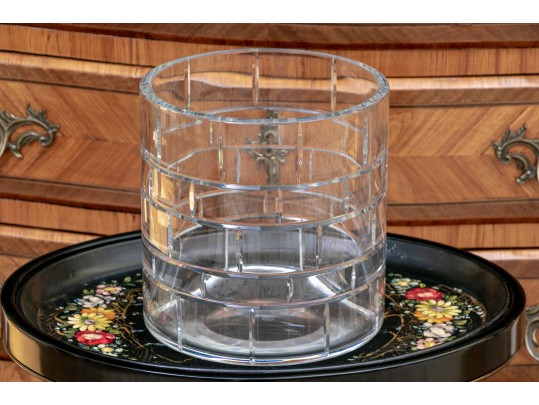 Fabulous French Baccarat Crystal Wine Cooler, Brick Motif