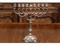 Marvelous Judaica Sterling Silver Hannukiah, 17.46 OZT.