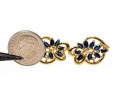 14K Radiating Sapphire And Diamond Earrings