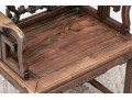 Heavy Antique Chinese Carved Rosewood Armchair 