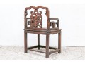 Heavy Antique Chinese Carved Rosewood Armchair 