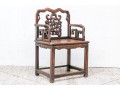 Heavy Antique Chinese Carved Rosewood Armchair 