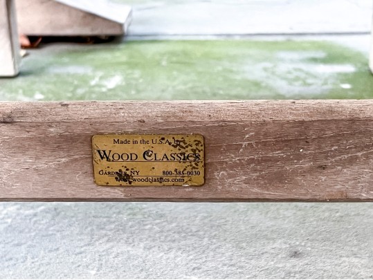 Wood Classics Teak Table With Three Chairs And Bench