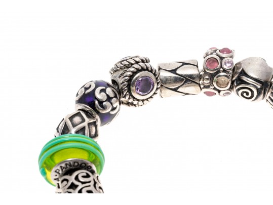 Colorful Sterling Beaded Bracelet