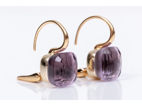Stylish Pomellato 18K Amehtyst Earrings