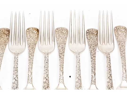 Lot Of Assorted Maker Complementary Sterling Silver Flatware, 112 Pieces