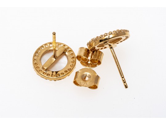 Sterling Necklace And Earrings Set With Mother Of Pearl And Topaz