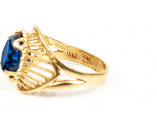 14K And 18K Colorful Gemstone Set Rings, Sizes 5, 6, 7