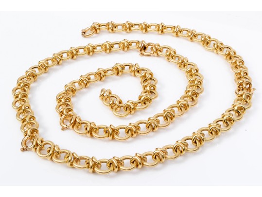 Stunning 18K Versitile Necklace And/Or Bracelet Set