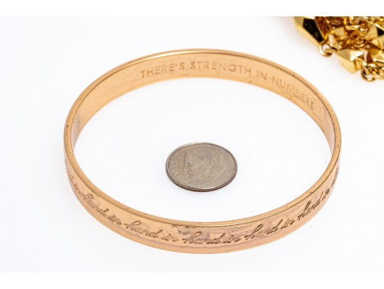 Lot Of Assorted Costume Jewelry, Including Two Costume Kate Spade Slip On Bangles