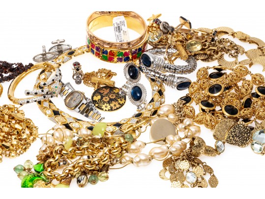 Lot Of Assorted Costume Jewelry, Including Two Costume Kate Spade Slip On Bangles