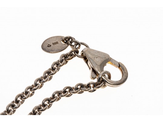 999 Fine Silver Peridot And Topaz Stationed Necklace