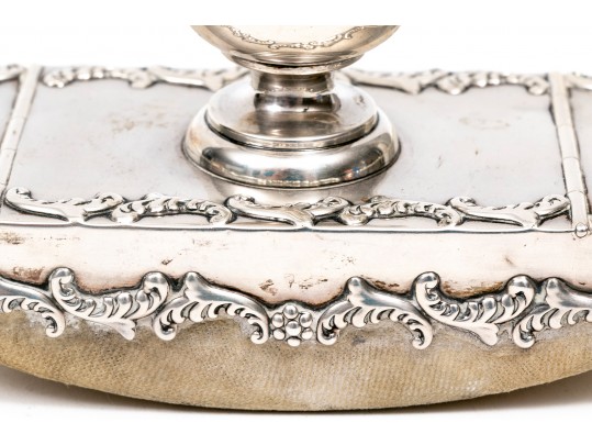 Sterling Silver Vintage Complementary Ornate Patterned Desk Set Items, Various Makers