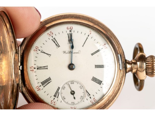 Lot Of Two Vintage Gold Filled Hunter Pocketwatches, Including Waltham