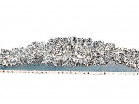 Sterling Silver Vintage Complementary Ornate Patterned Desk Set Items, Various Makers