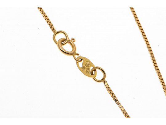 Dainty 14K Single Diamond Pendant Necklace