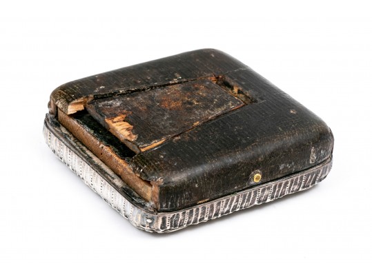 English Vintage Sterling Repousse Pocketwatch Holder With Gold Filled Elgin Watch