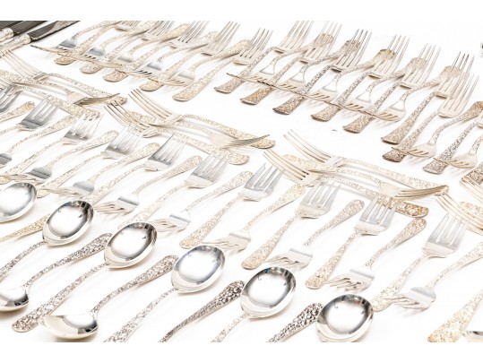 Lot Of Assorted Maker Complementary Sterling Silver Flatware, 112 Pieces