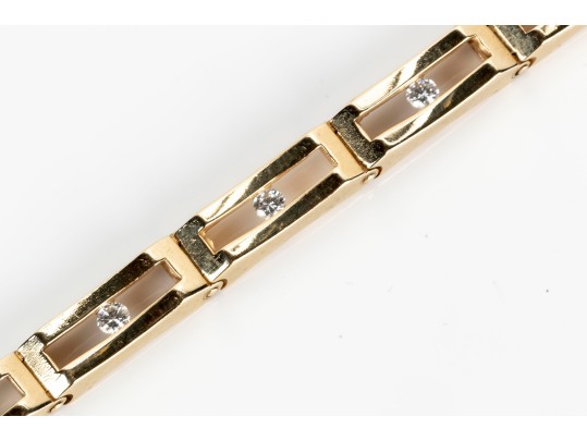 Dainty 14K Diamond Set Bracelet