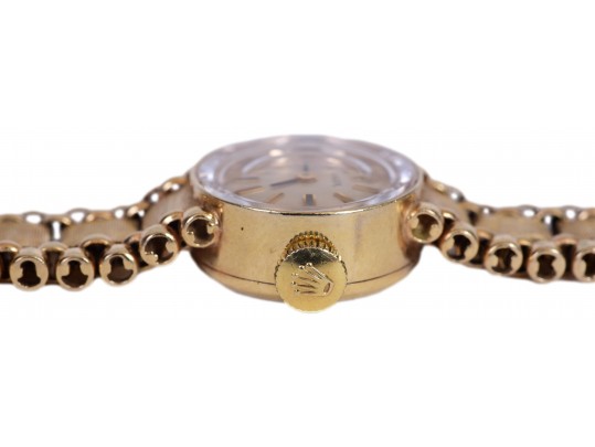 Rolex Stunning Vintage Solid 14K Yellow Gold Bracelet Wristwatch