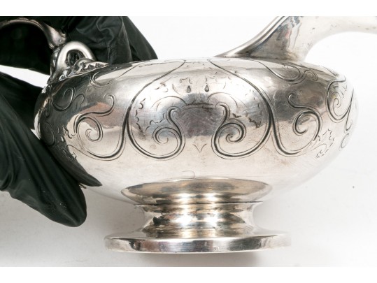 Antique Sterling Silver Beautiful Early Victorian Four Pieces Tea Set, Circa 1839 By Joseph Taylor