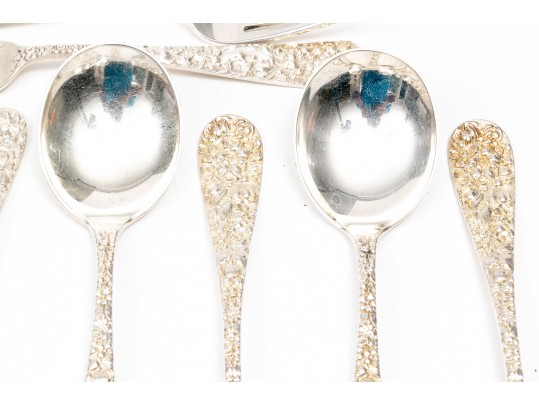 Lot Of Assorted Maker Complementary Sterling Silver Flatware, 112 Pieces