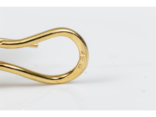 Vibrant Blue And Green Enamel 18K Earrings 