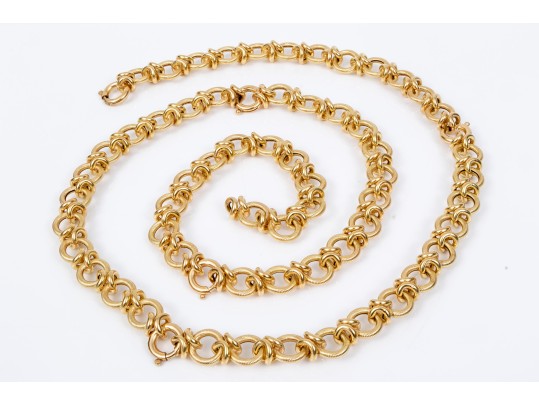 Stunning 18K Versitile Necklace And/Or Bracelet Set