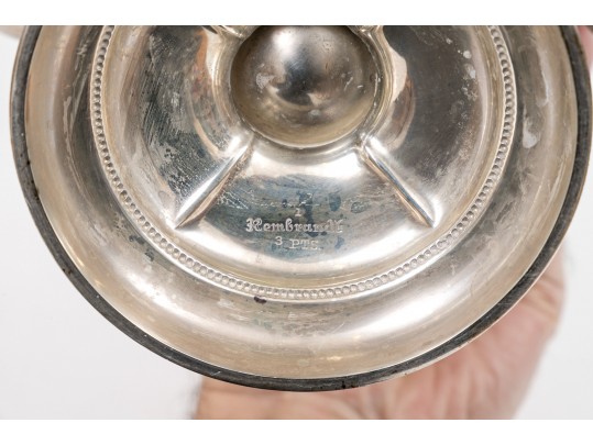 Wallace Sterling Silver Classic Rembrandt 3 Pint Coffee Pot And 2 3/4 Pint Tea Pot