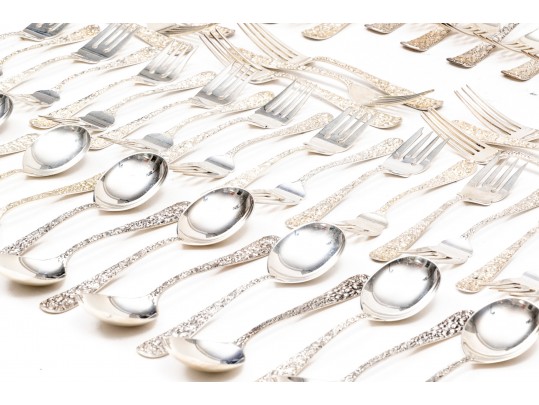 Lot Of Assorted Maker Complementary Sterling Silver Flatware, 112 Pieces