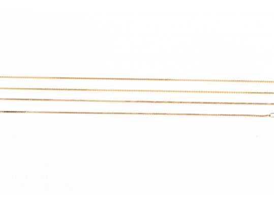 14K Serpentine Chain Necklaces And Bracelet