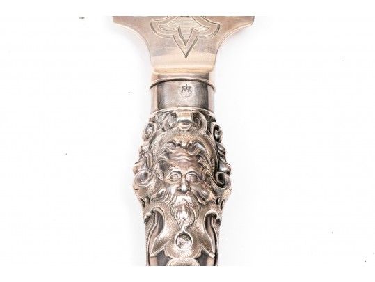 Sheffield, England Magnificent Antique Sterling Fish Set, Circa 1861, Beautifully Chased, With Box