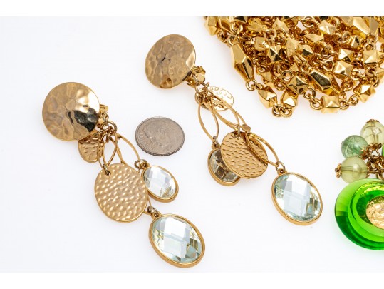 Lot Of Assorted Costume Jewelry, Including Two Costume Kate Spade Slip On Bangles