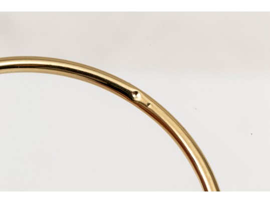 18K Italian Simpale Polished Hoop Earrings