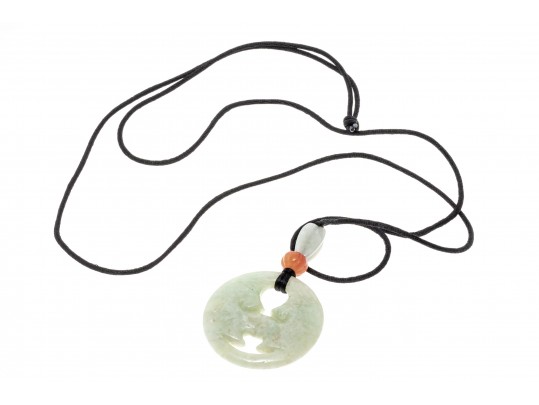 Carved Jade Pendant Necklace