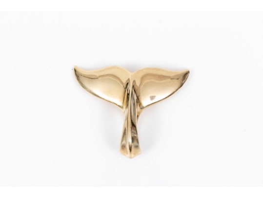 Playful 14K Whale Tail Pendant