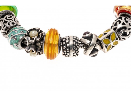 Colorful Sterling Beaded Bracelet