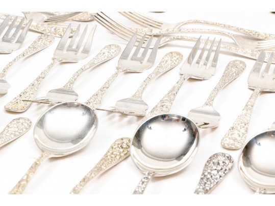 Lot Of Assorted Maker Complementary Sterling Silver Flatware, 112 Pieces