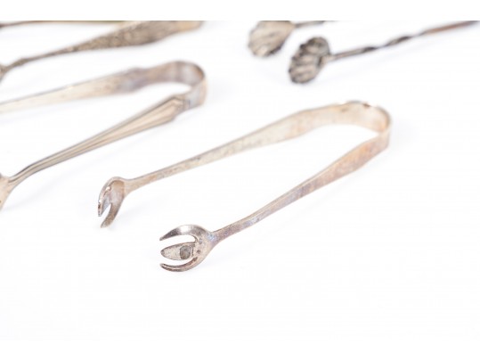Lot Of Four Assorted Vintage Sterling Silver Sugar Tongs