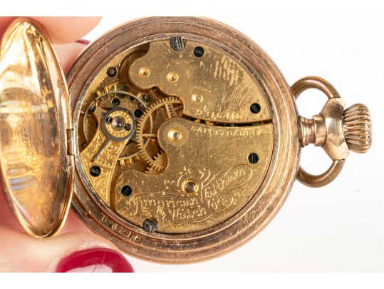 Lot Of Two Vintage Gold Filled Hunter Pocketwatches, Including Waltham