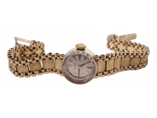 Rolex Stunning Vintage Solid 14K Yellow Gold Bracelet Wristwatch