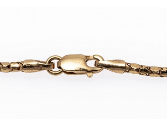 Dynamic 18K And 14K Gold Floral Roller Pendant Necklace