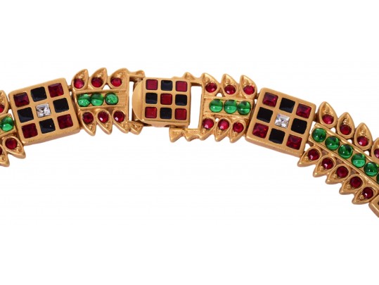 Stunning Franklin Mint Mughal Jewels Of India Necklace And Bob Mackie Austrian Crystal Watch