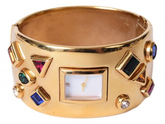 Stunning Franklin Mint Mughal Jewels Of India Necklace And Bob Mackie Austrian Crystal Watch