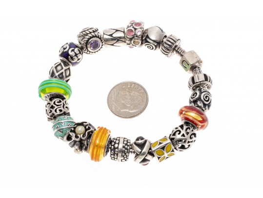 Colorful Sterling Beaded Bracelet