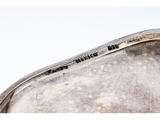 Sterling Silver Striking Ultra Wide Contemporary Swirl Cuff Bracelet, Set With CZ Stones