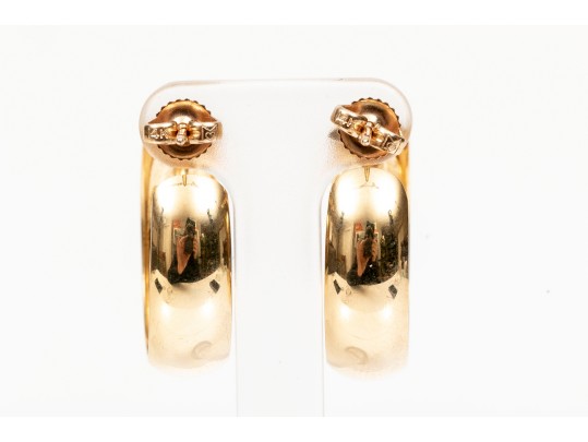 Understated 14K Polished Hoop Earrings