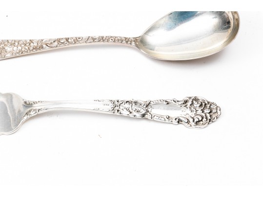 Lot Of Assorted Maker Complementary Sterling Silver Flatware, 112 Pieces