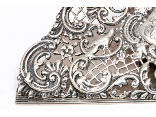 Sterling Silver Vintage Complementary Ornate Patterned Desk Set Items, Various Makers